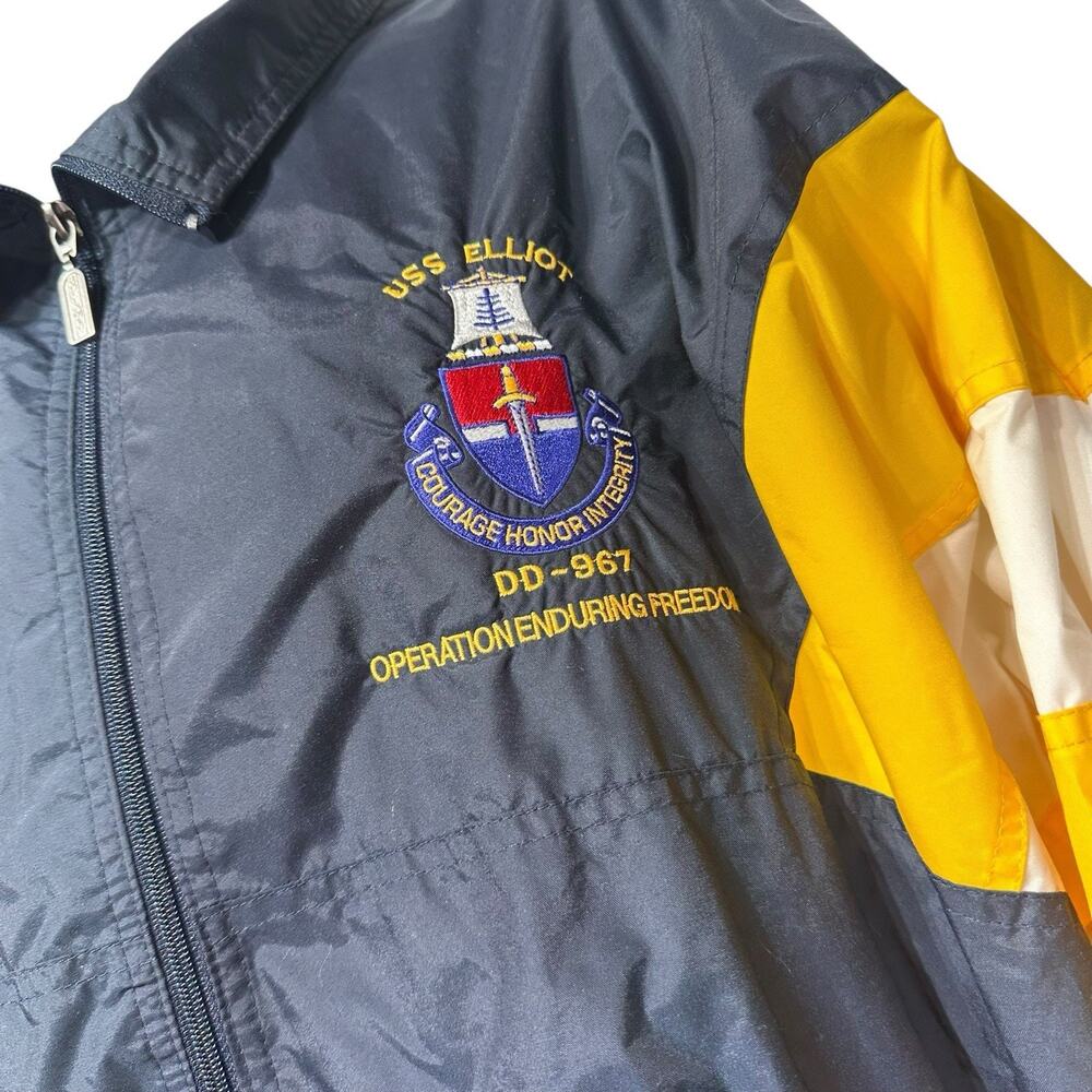 Holloway USS Elliot DD-967 Operation Enduring Freedom Jacket XL Navy Yellow - Picture 3 of 5